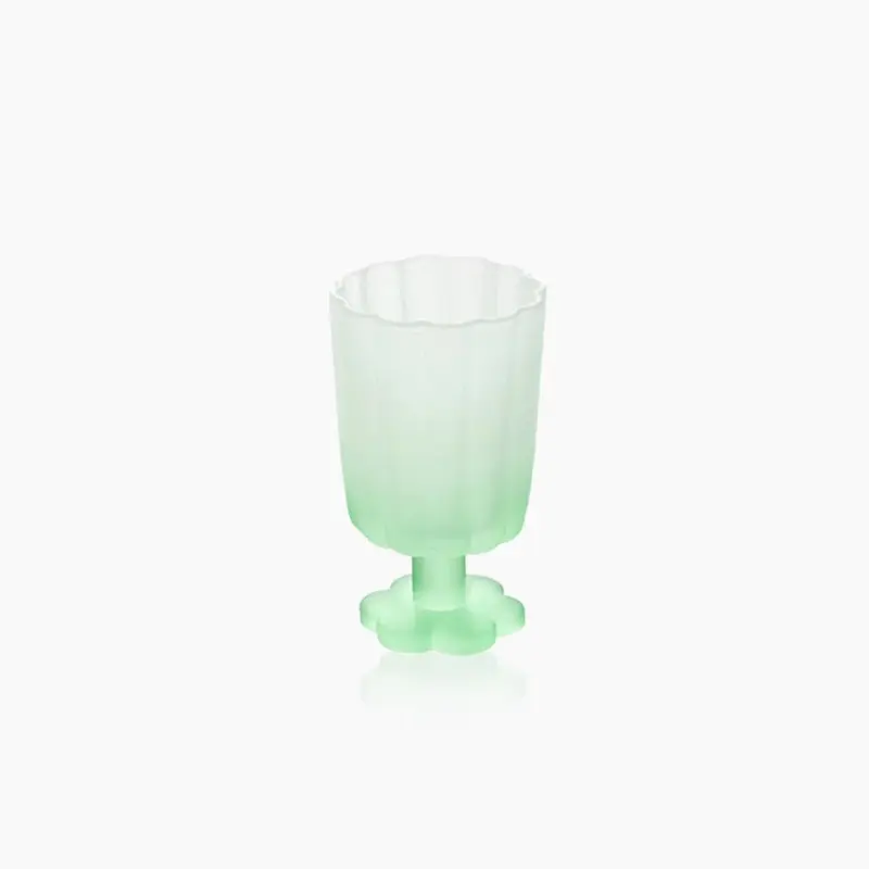 Flower Base Dessert Tall Glass