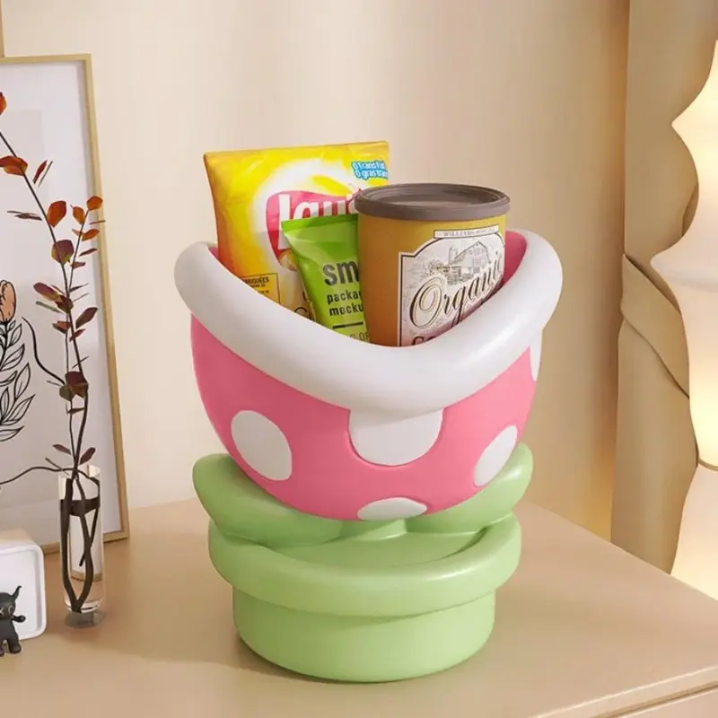 Flower Big Mouth Desktop Storage Organiser tag1
