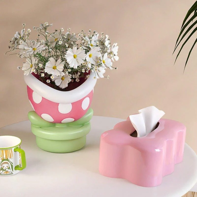 Flower Big Mouth Desktop Storage Organiser -  - #tag1#
