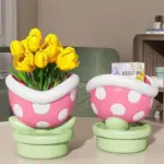 Flower Big Mouth Desktop Storage Organiser tag1