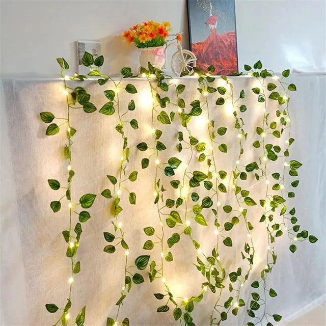 Flower Green Leaf String Lights -  - #tag1#