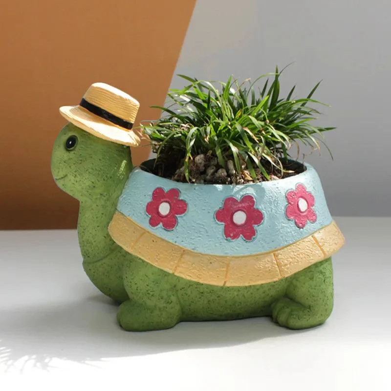 Flower Pot - Cute Turtle - Garden Plant Pot - Home Decor -  - #tag1#