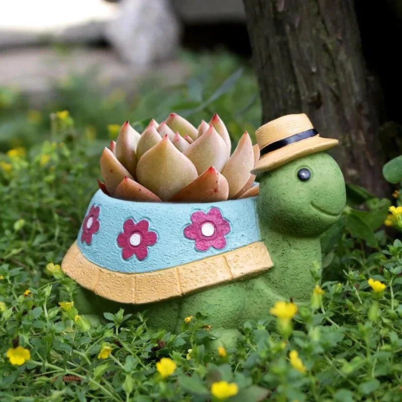 Flower Pot - Cute Turtle - Garden Plant Pot - Home Decor -  - #tag1#