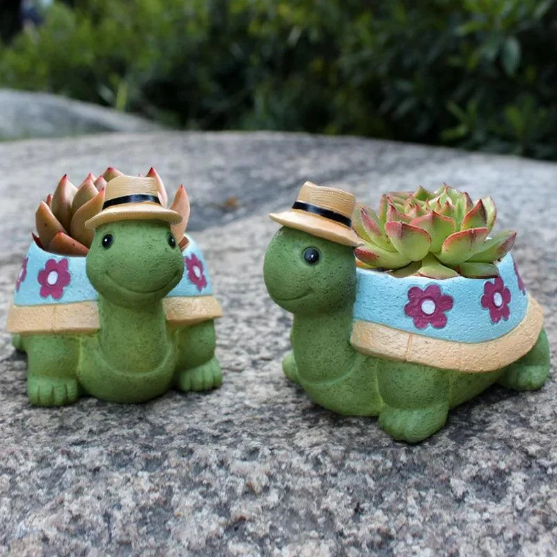 Flower Pot - Cute Turtle - Garden Plant Pot - Home Decor -  - #tag1#