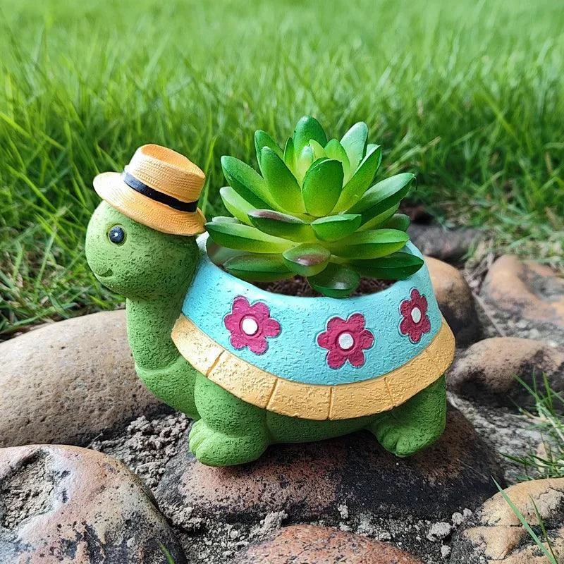 Flower Pot - Cute Turtle - Garden Plant Pot - Home Decor -  - #tag1#