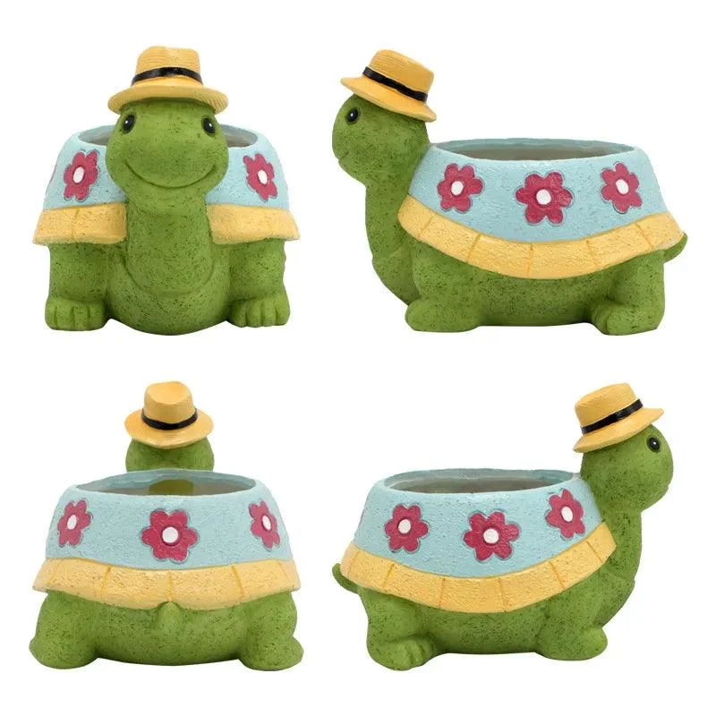 Flower Pot - Cute Turtle - Garden Plant Pot - Home Decor -  - #tag1#
