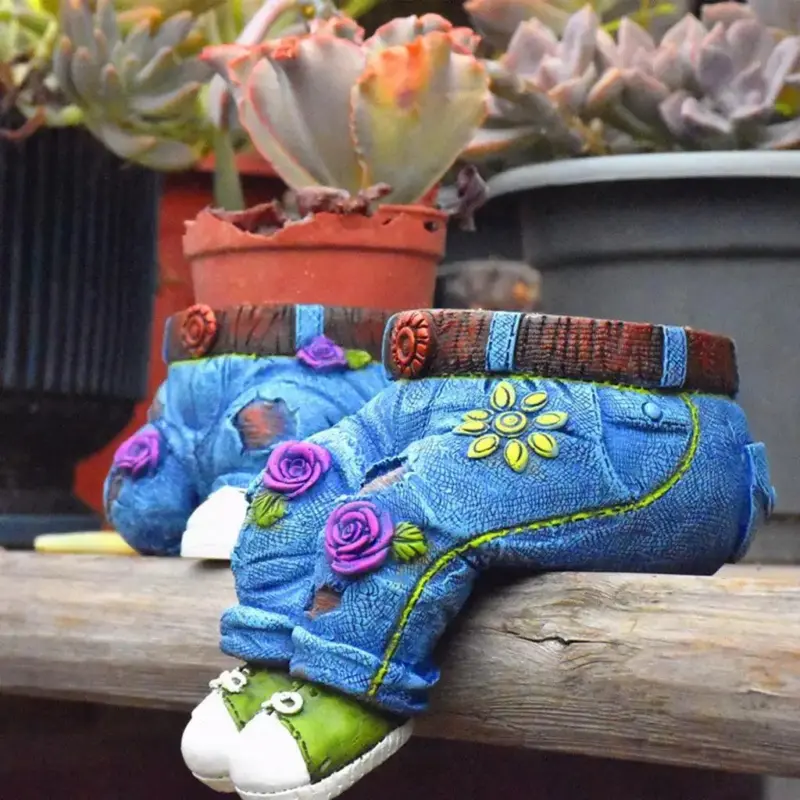 Flower Pot Gardener Resin Small Succulent Pot plant pot Sculpture tag1