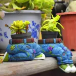 Flower Pot Gardener Resin Small Succulent Pot plant pot Sculpture tag1