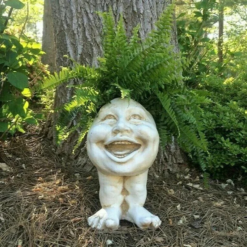 Flower Pot - Muggle - Funny Face - Resin Succulent Plant Planter -  - #tag1#
