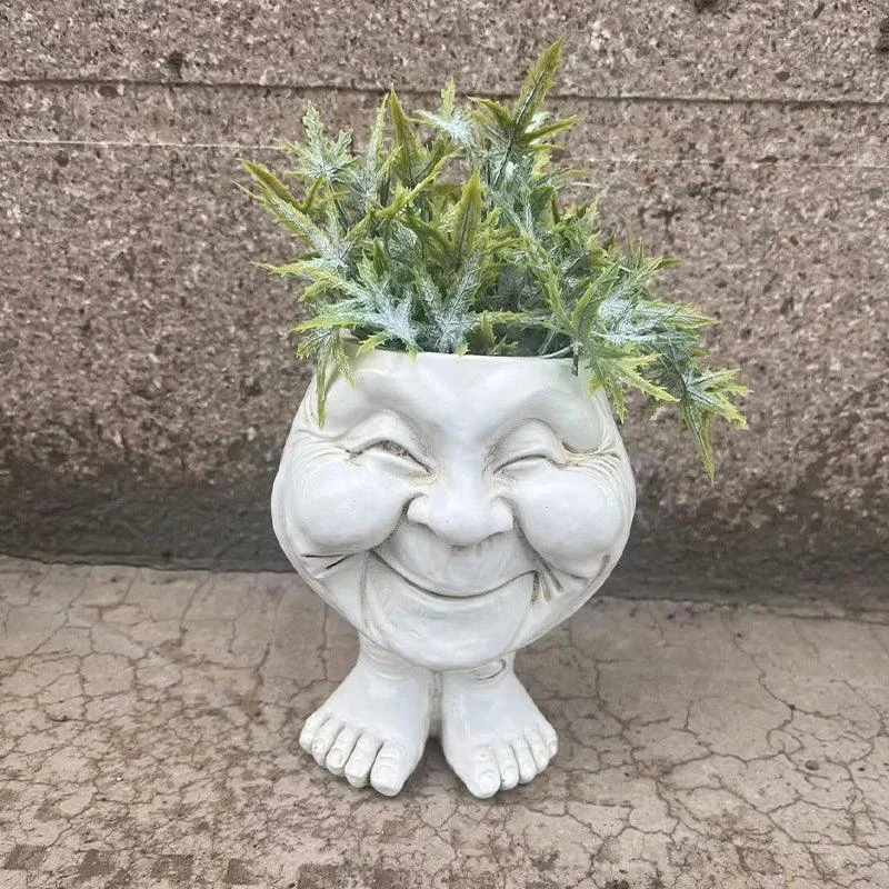 Flower Pot - Muggle - Funny Face - Resin Succulent Plant Planter -  - #tag1#