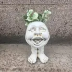Flower Pot Muggle Funny Face Resin Succulent Plant Planter tag1