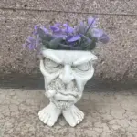 Flower Pot Muggle Funny Face Resin Succulent Plant Planter tag1