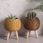 Flower rack Woven Imitation Reed Removable Legs tag1