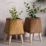 Flower rack Woven Imitation Reed Removable Legs tag1