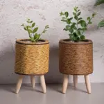 Flower rack Woven Imitation Reed Removable Legs tag1
