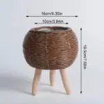 Flower rack Woven Imitation Reed Removable Legs tag1