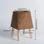 Flower rack Woven Imitation Reed Removable Legs tag1