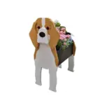 Flowerpot Pawsome dog planter Different breeds tag1