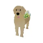Flowerpot Pawsome dog planter Different breeds tag1