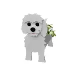 Flowerpot Pawsome dog planter Different breeds tag1