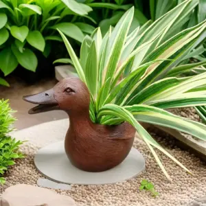 Flowerpot - Quacky - Duck statue - Table ornament