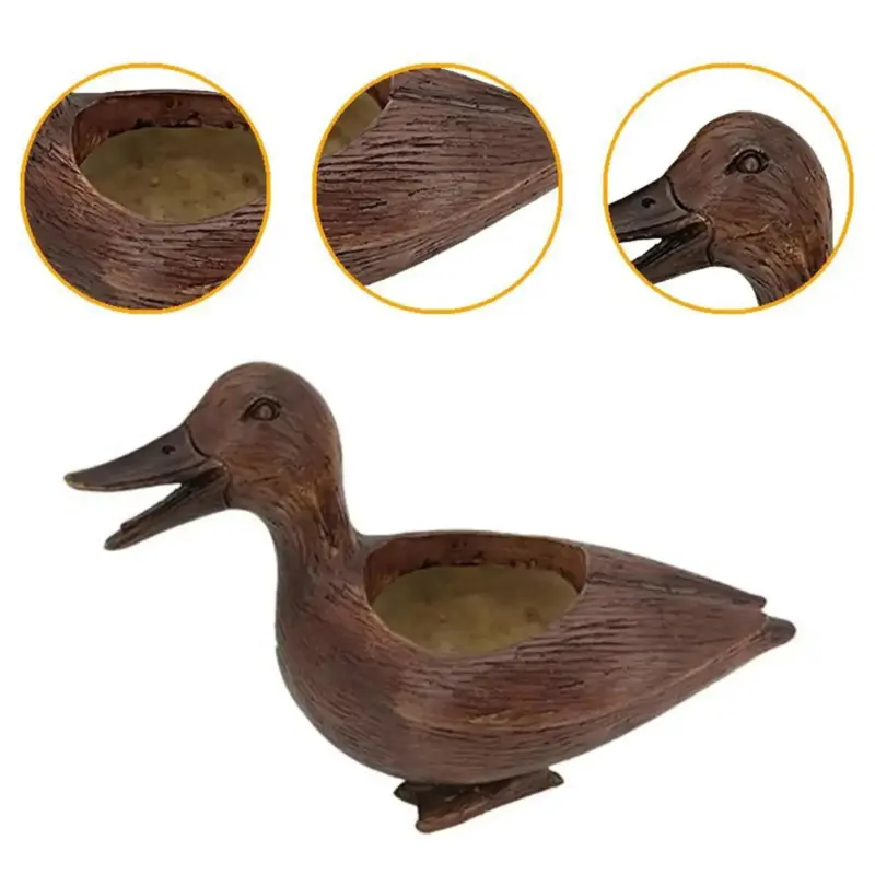 Flowerpot Quacky Duck statue Table ornament tag1