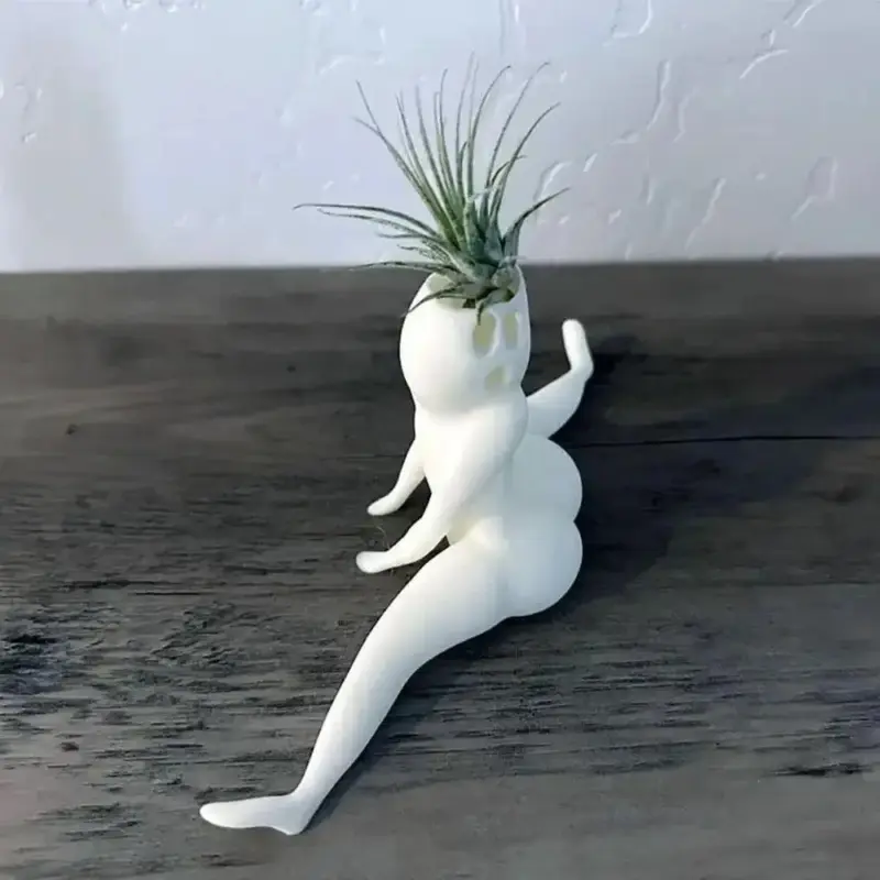 Flowerpot Spooky Ghost shape split design tag1