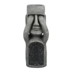 Flowerpot Statue - Easter Island - With LED Light - Outdoor Decoration