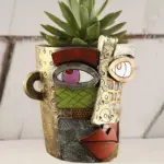 Flowerpot ornaments Abstract Art Stylish Flowerpot Unique design tag1