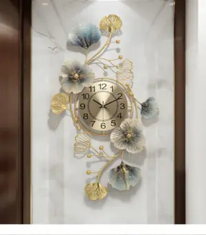Flowers Creative Vintage Clock Home