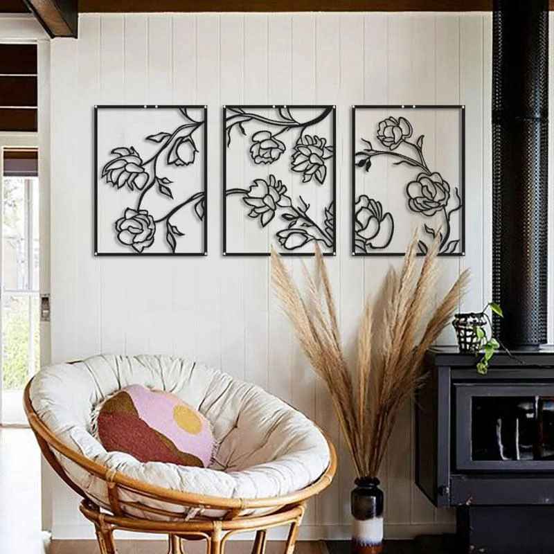 Flowers Metal Wall Art -