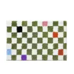 Fluffy Checkerboard Grid Rug tag1