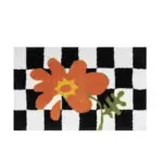 Fluffy Checkerboard Grid Rug tag1