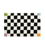 Fluffy Checkerboard Grid Rug tag1