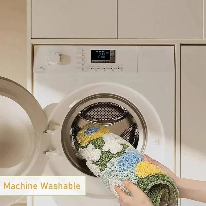 Fluffy Floral Design Bathmat -  - #tag1#