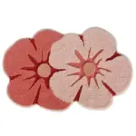 Fluffy Floral Design Bathmat tag1