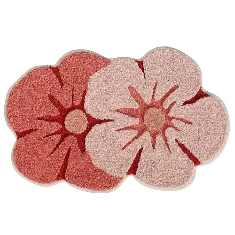 Fluffy Floral Design Bathmat -  - #tag1#