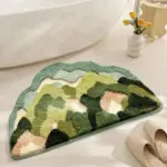 Fluffy Floral Design Bathmat tag1