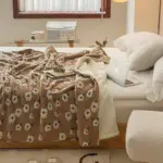 Fluffy Floral Plush Thickened Blanket tag1