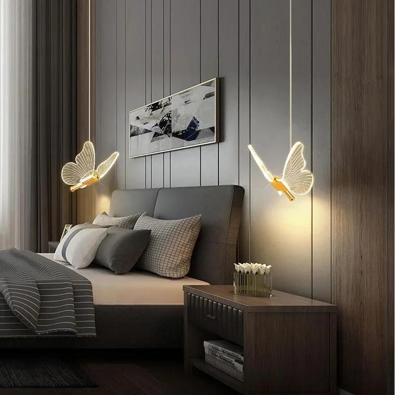 FlutterGlow - LED butterfly pendant lights -