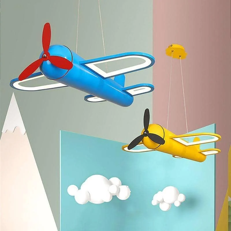 Fly into Imagination - Cartoon Aircraft LED Chandelier Light -