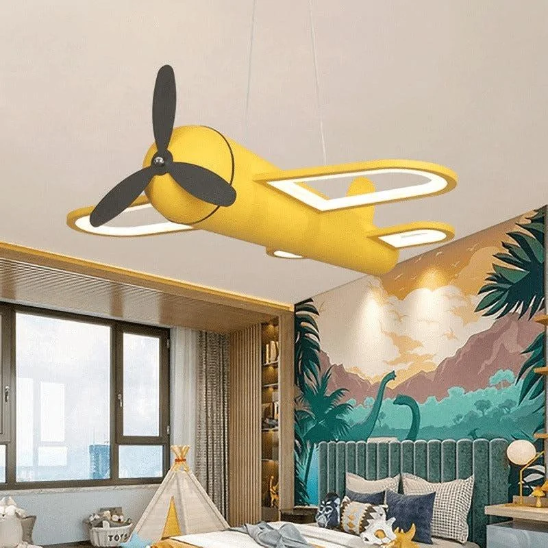 Fly into Imagination - Cartoon Aircraft LED Chandelier Light -