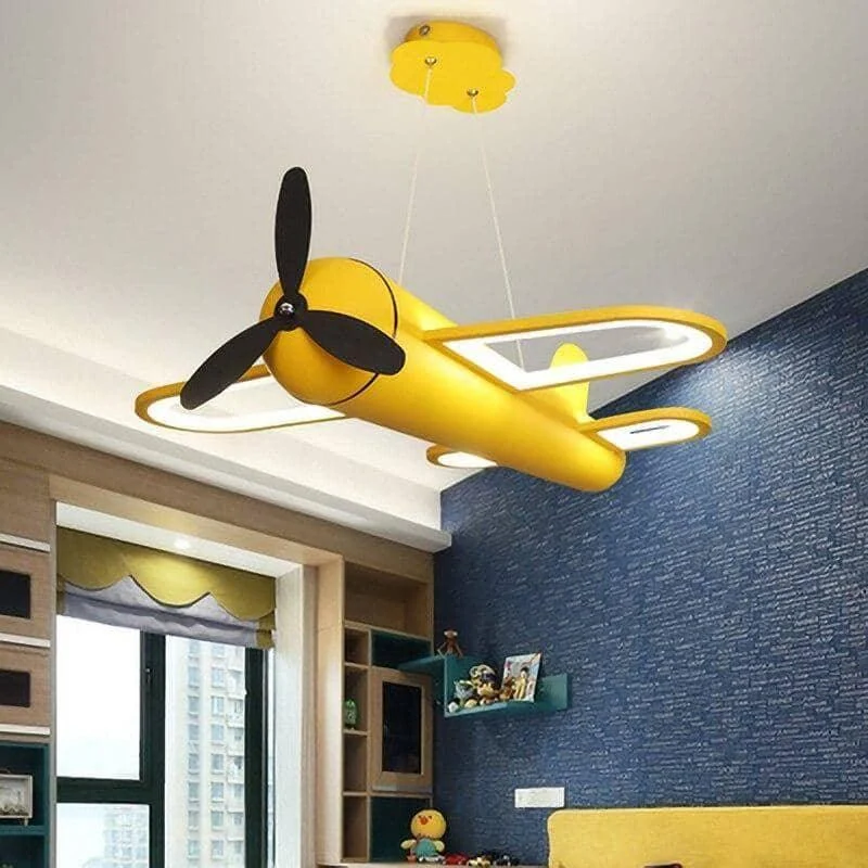Fly into Imagination - Cartoon Aircraft LED Chandelier Light -
