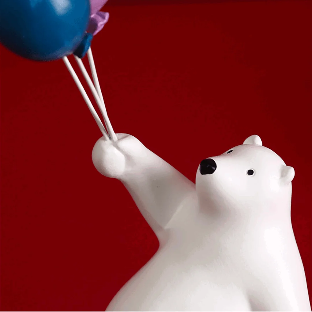 Flying Balloon Bear Figurines -