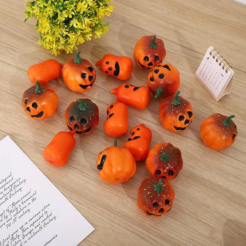 Foam Simulation Pumpkin Smiley Face Halloween Decorations -  - #tag1#
