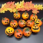 Foam Simulation Pumpkin Smiley Face Halloween Decorations tag1