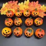 Foam Simulation Pumpkin Smiley Face Halloween Decorations tag1