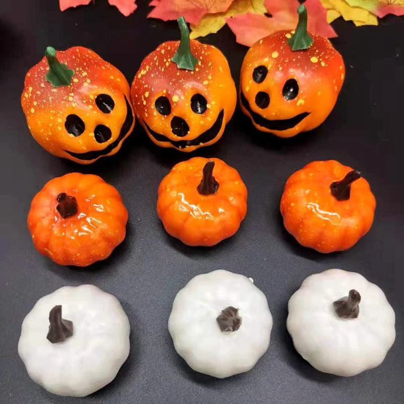 Foam Simulation Pumpkin Smiley Face Halloween Decorations -  - #tag1#