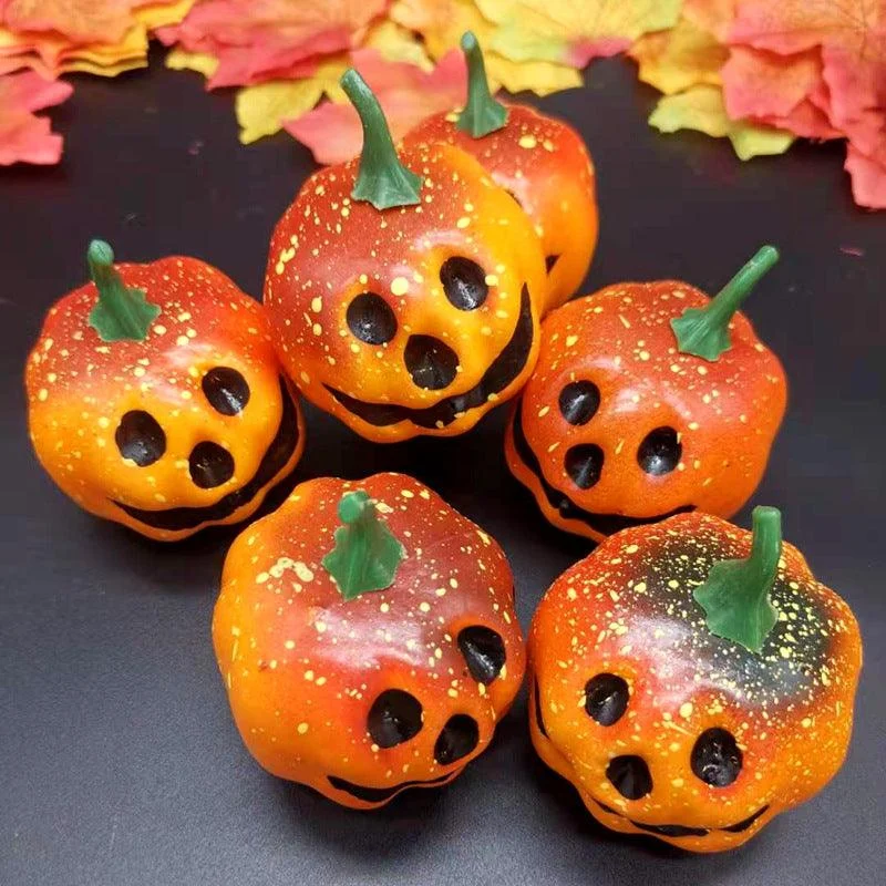 Foam Simulation Pumpkin Smiley Face Halloween Decorations -  - #tag1#