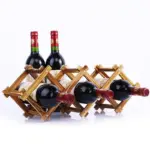 FoldableWoodenWineBottleRack Homeko3
